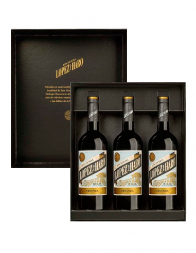 ESTUCHE LOPEZ HARO 3 BOTELLAS CRIANZA